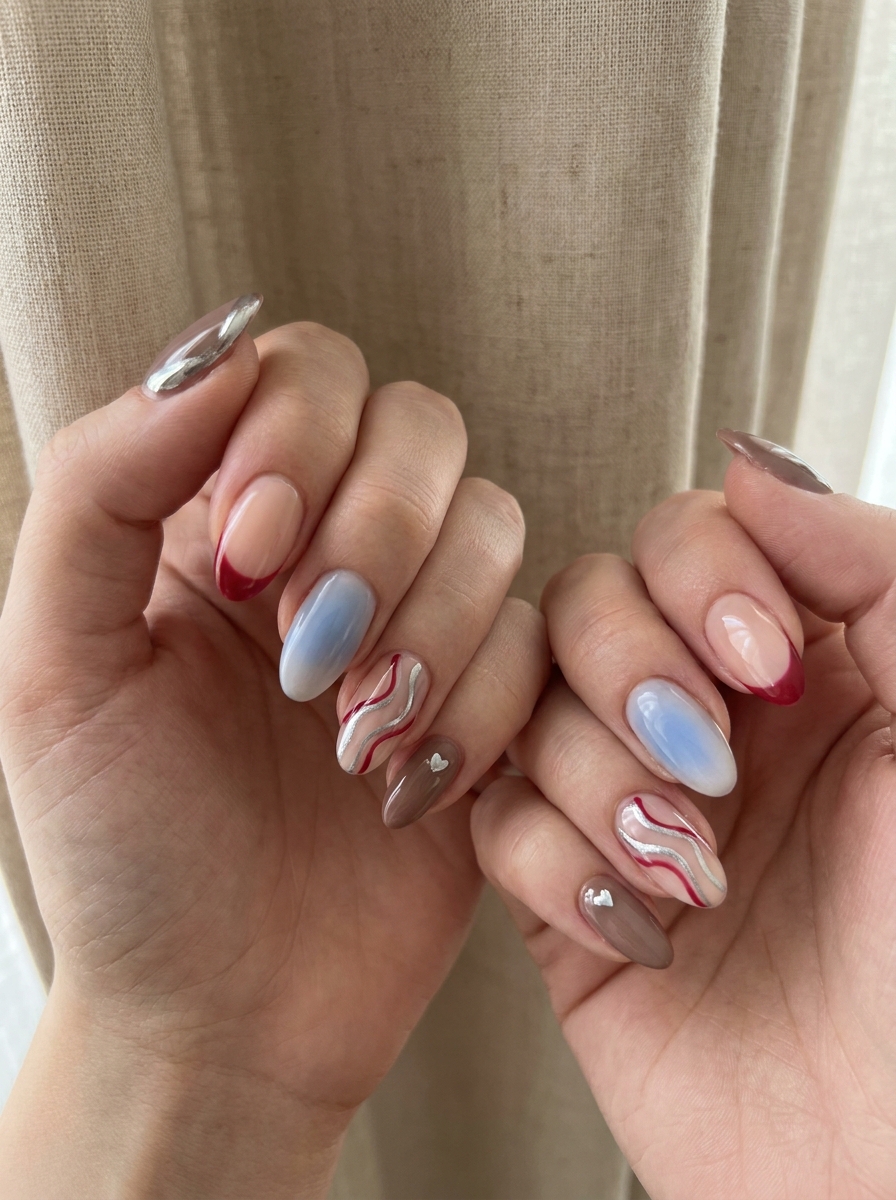 Modern Mix-and-Match Nails